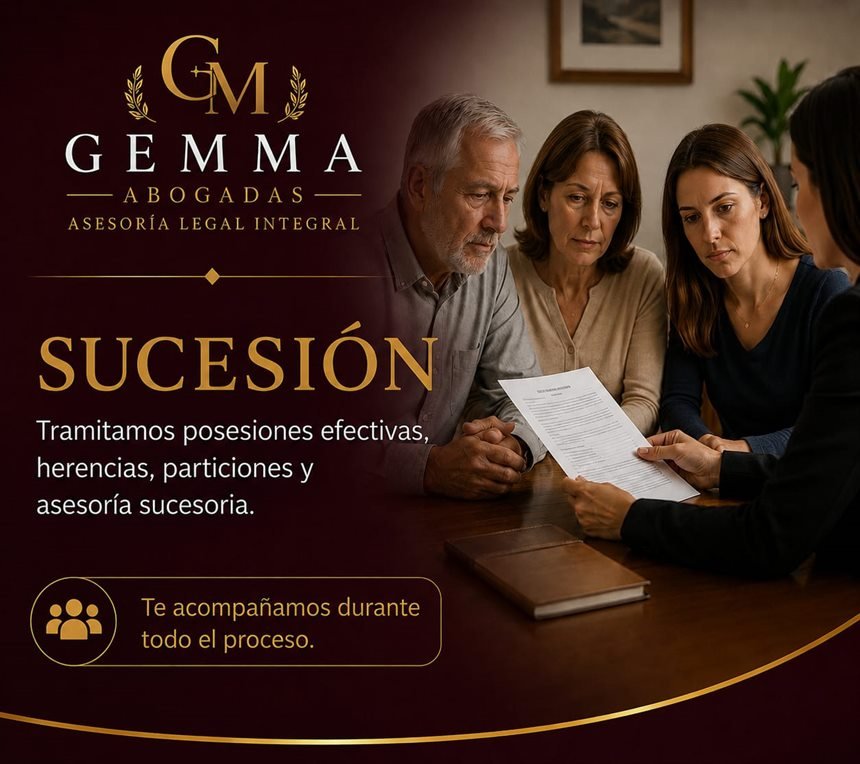 Sucesión — tramitamos posesiones efectivas, herencias, particiones y asesoría sucesoria.